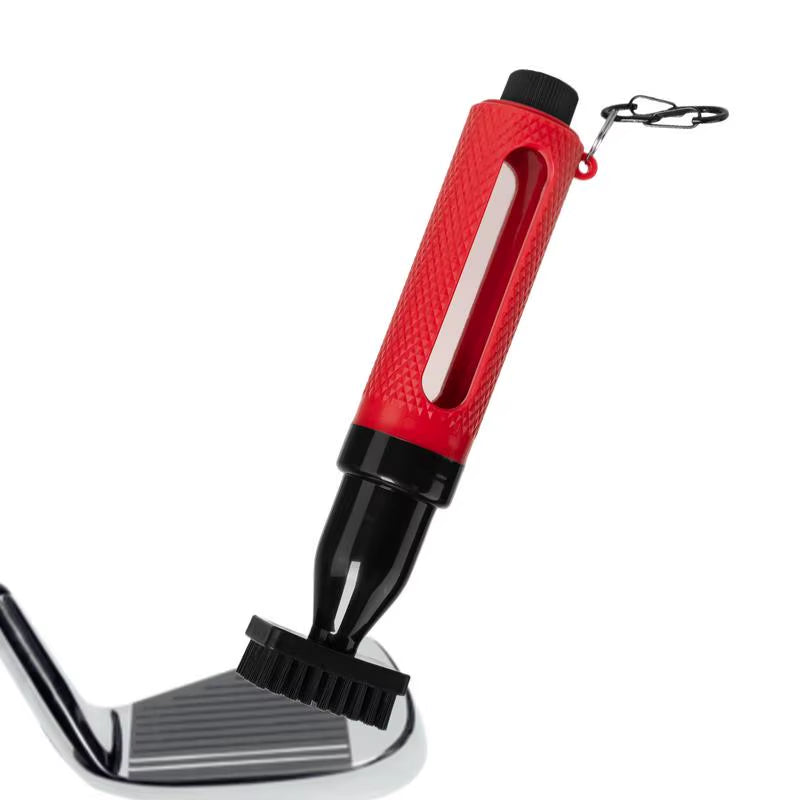 Portable Golf Club Cleaning Brush Golf Groove Tube Brush Push-Type Bottle Water Golf Club Brush Groove Scrubber Golf Cleaning